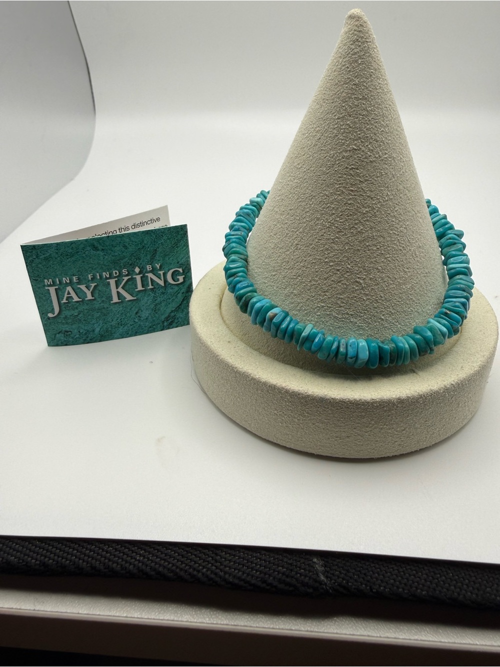 Jay King Mine Finds Turquoise Chip Bead Stretch Bracelet 9” Blue Green Stone